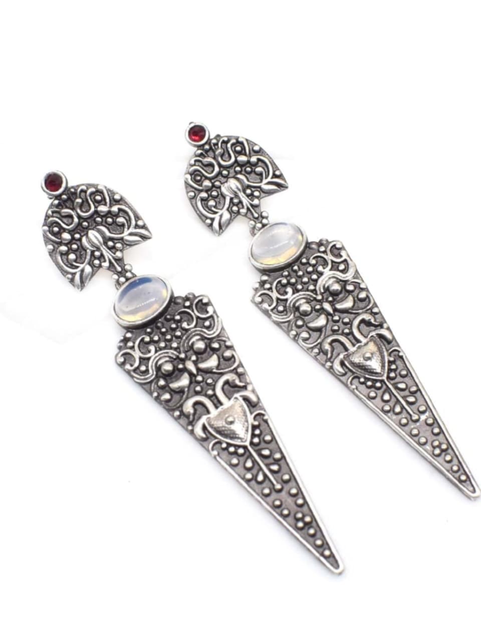 Silver Dangle Earrings - Image 2