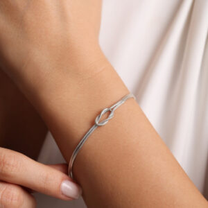 Eternal Loop Silver Bracelet
