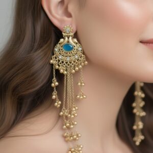 Chandelier Teal Earrings