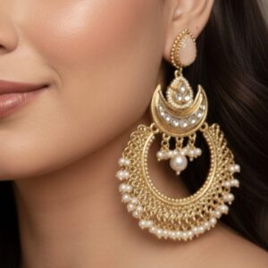 Chandbali with Tassel Drops