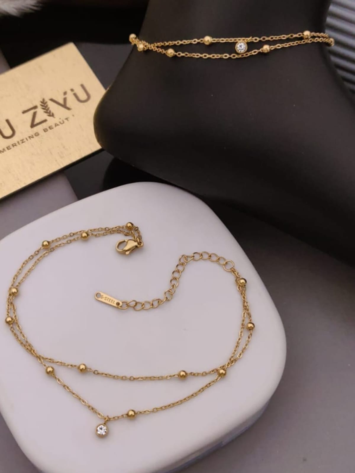 Charm Double-Layer Anklet - Image 2