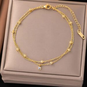 Charm Double-Layer Anklet