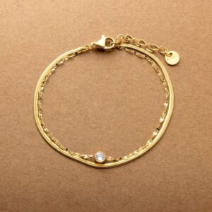 Elegant Duo Spark Anklet