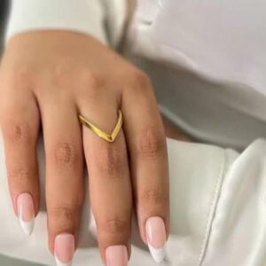 Minimal Chevron Gold Ring