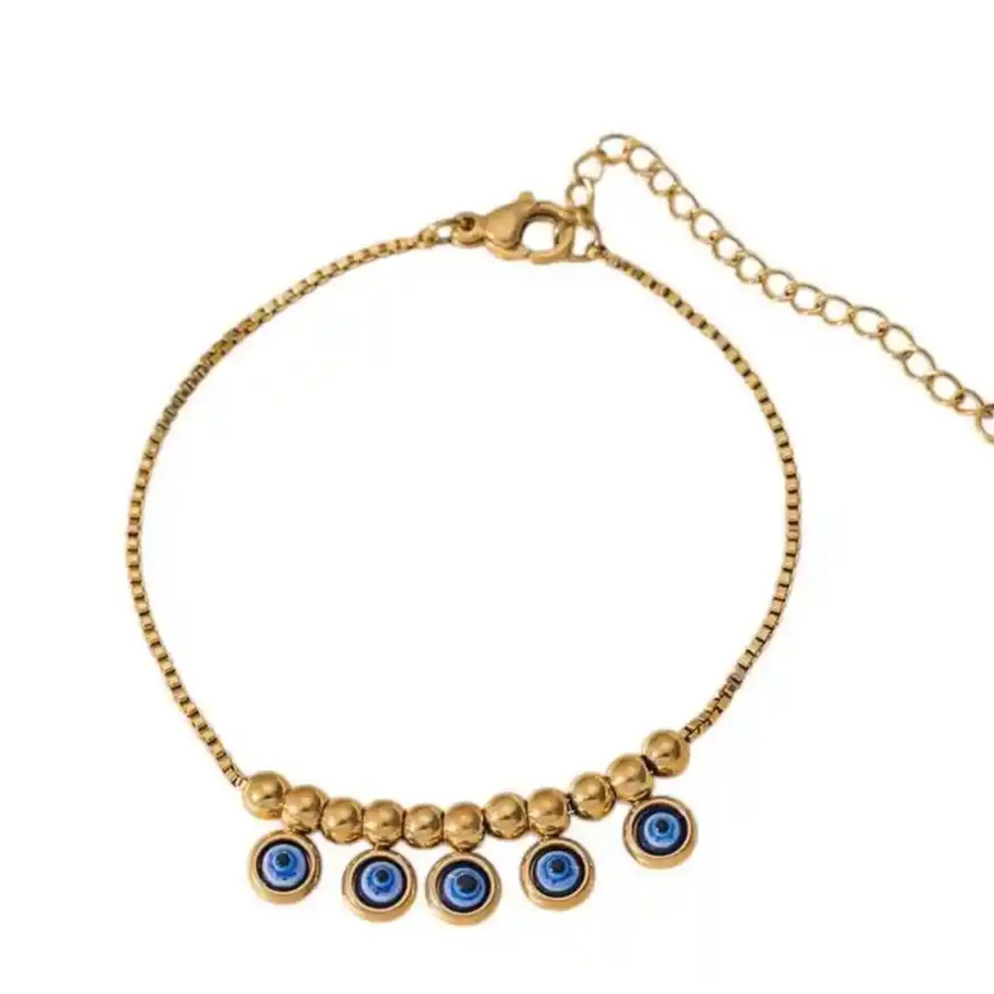 Evil Eye Charm Anklet - Image 2