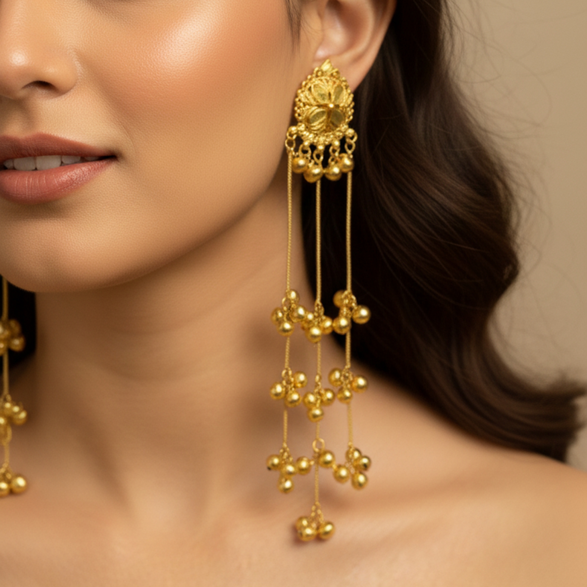 Regal Kashmiri Earrings - Image 2