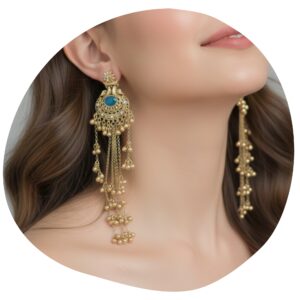 Chandelier Teal Earrings