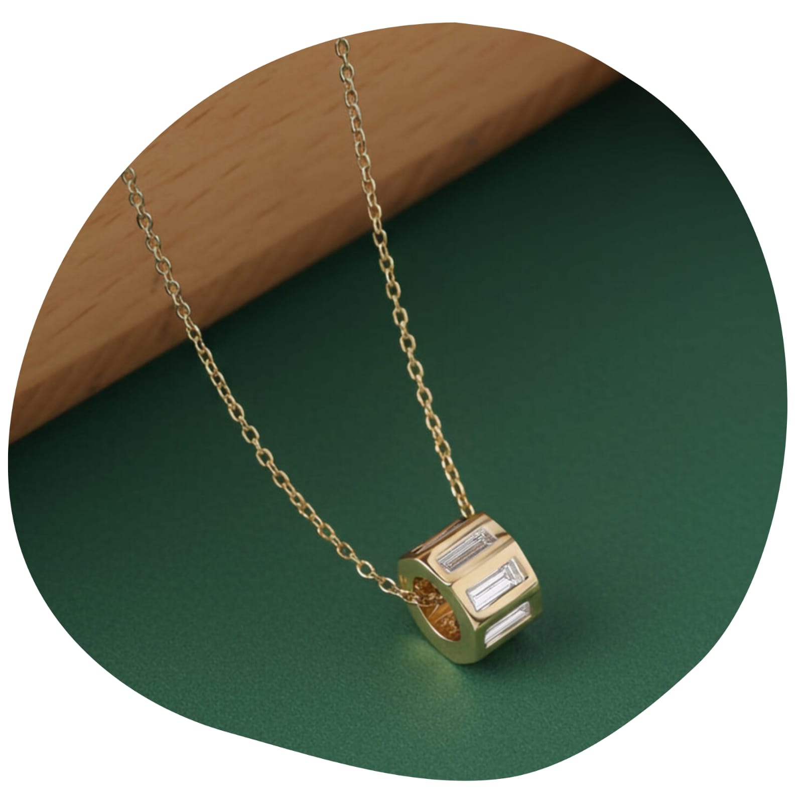 Lumi Baguette Barrel Pendant