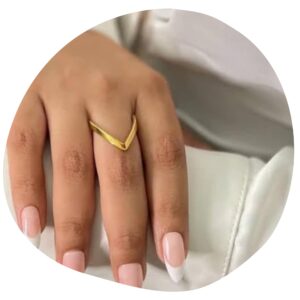 Minimal Chevron Gold Ring