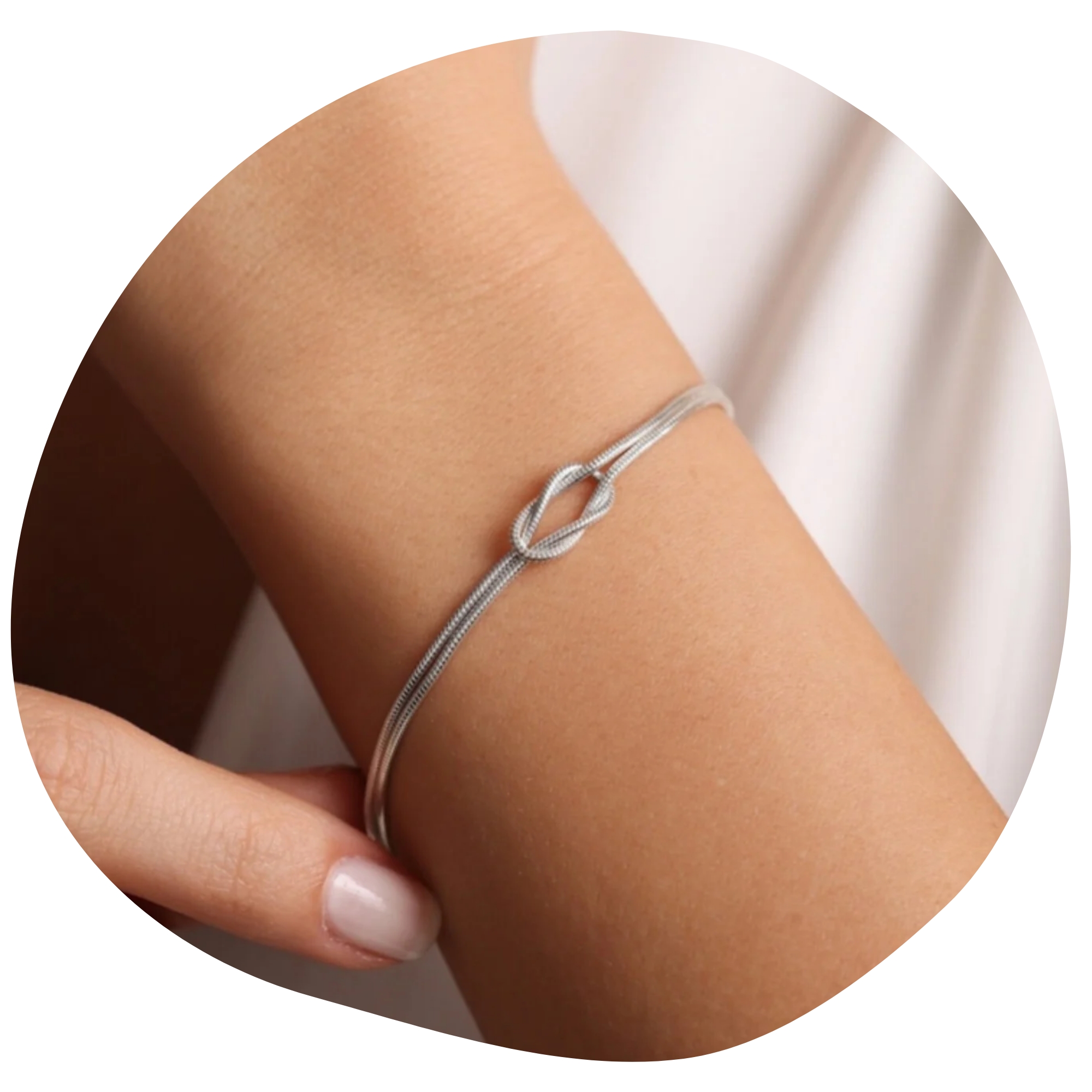 Eternal Loop Silver Bracelet