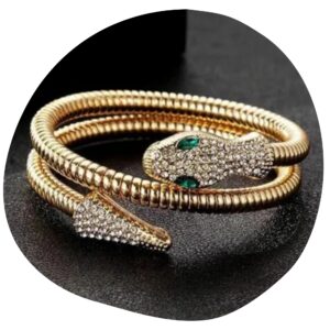 Regal Serpent Wrap Bracelet