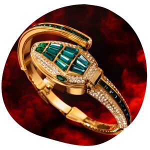 Emerald Serpent Luxe Watch Bracelet