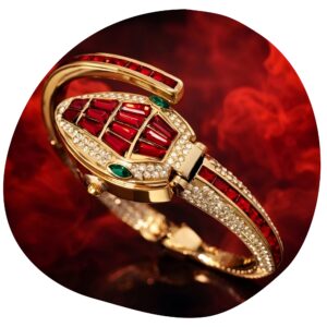 Scarlet Serpent Luxe Bracelet Watch