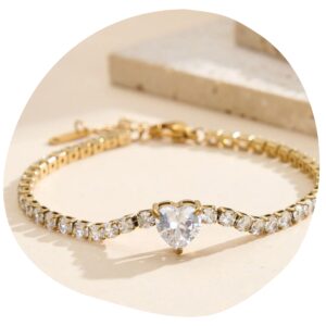 Eternal Heart Tennis Bracelet