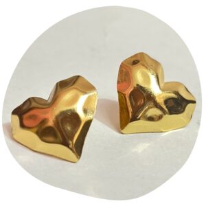 Crumbled Heart Studs