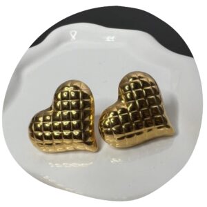 Cushion Heart Studs