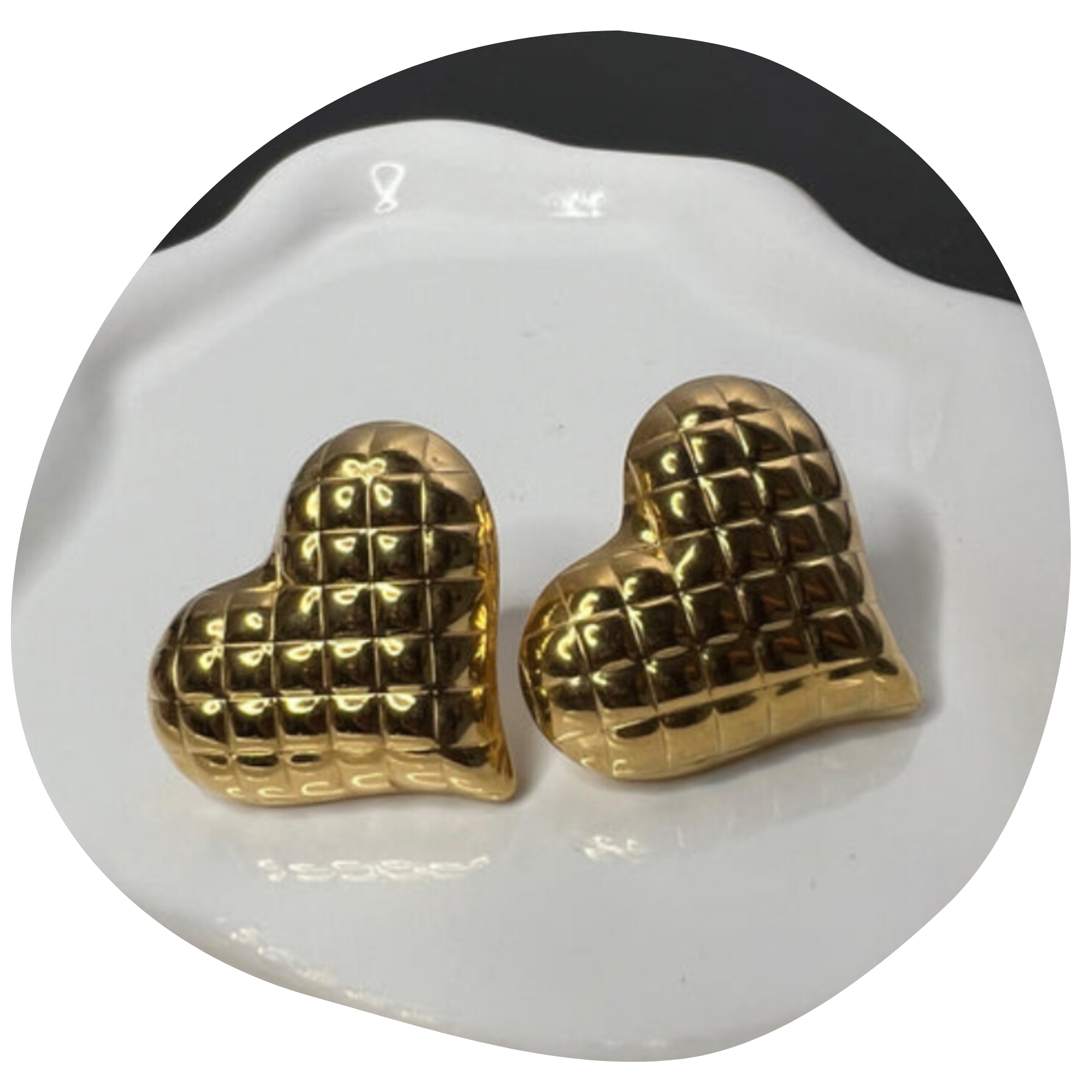 Cushion Heart Studs