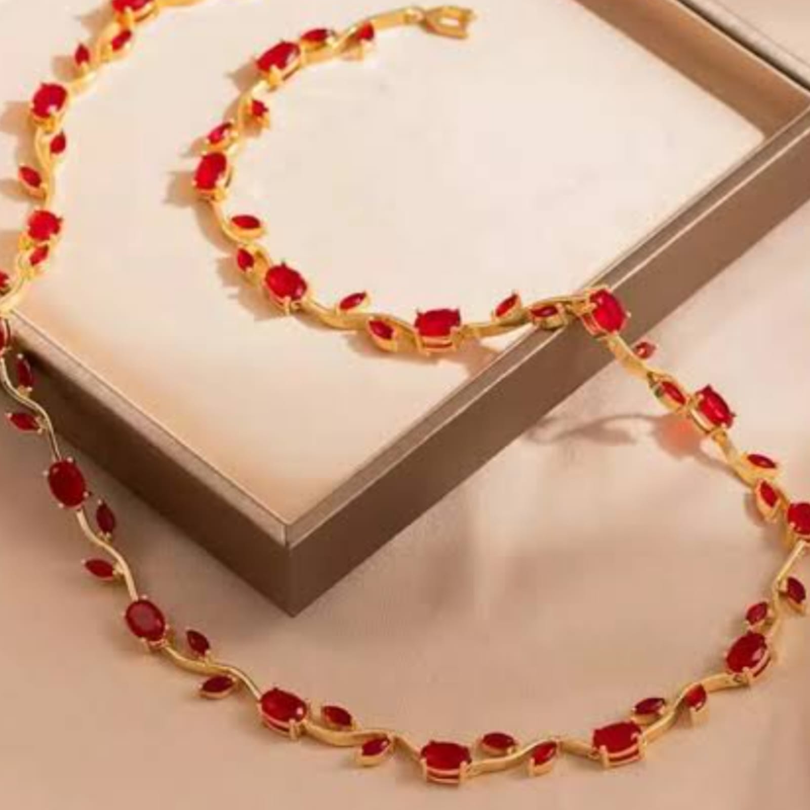 Aurelia Ruby Vine Necklace - Image 2