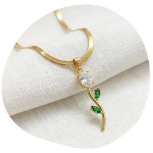 Crystal Blossom Vine Pendant