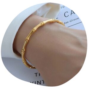 Bamboo Elegance Golden Bracelet