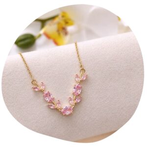 Blush Pink Tulip Necklace
