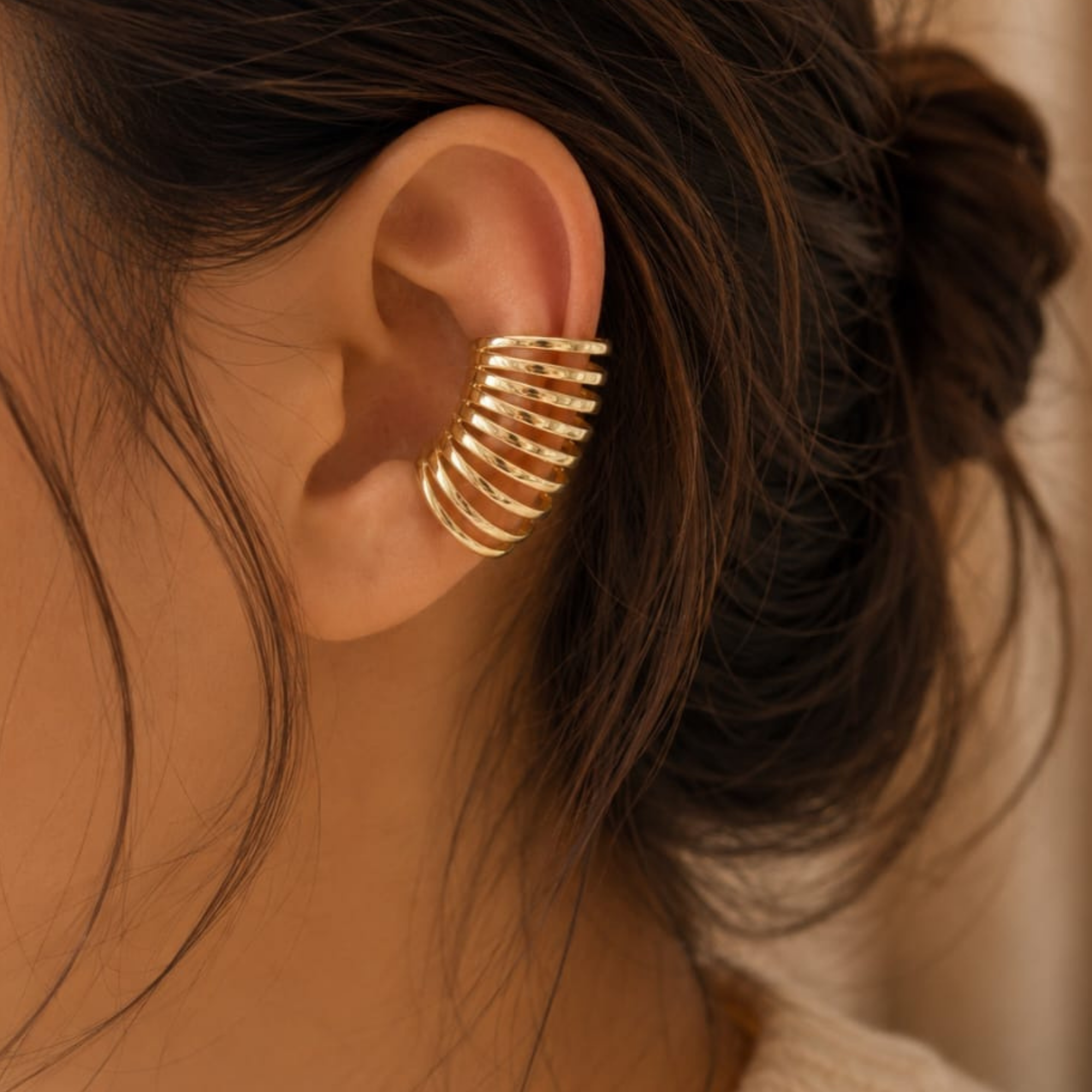 Golden Multi-Layer Ear Cuff - Image 2
