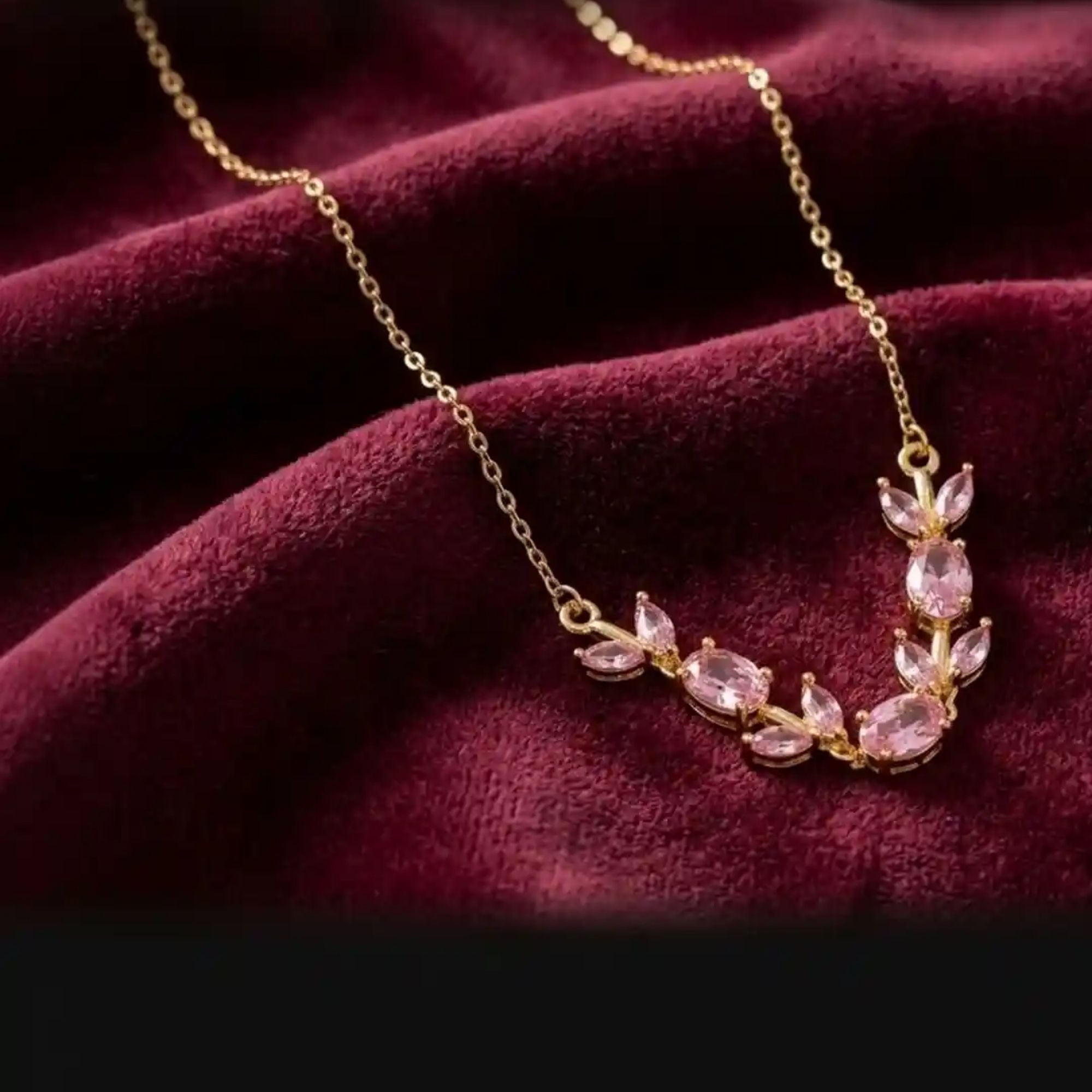Blush Pink Tulip Necklace - Image 2