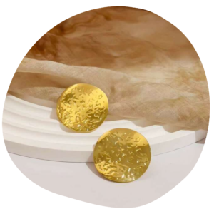 Textured Round Stud Earrings