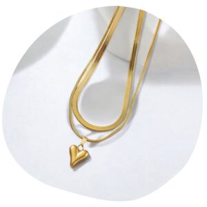 Amara Layered Heart Necklace
